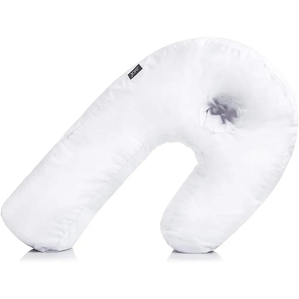 U-Shaped Side Sleeper Pillow for Shoulder Pain & Sciatica Relief (30x20x6)