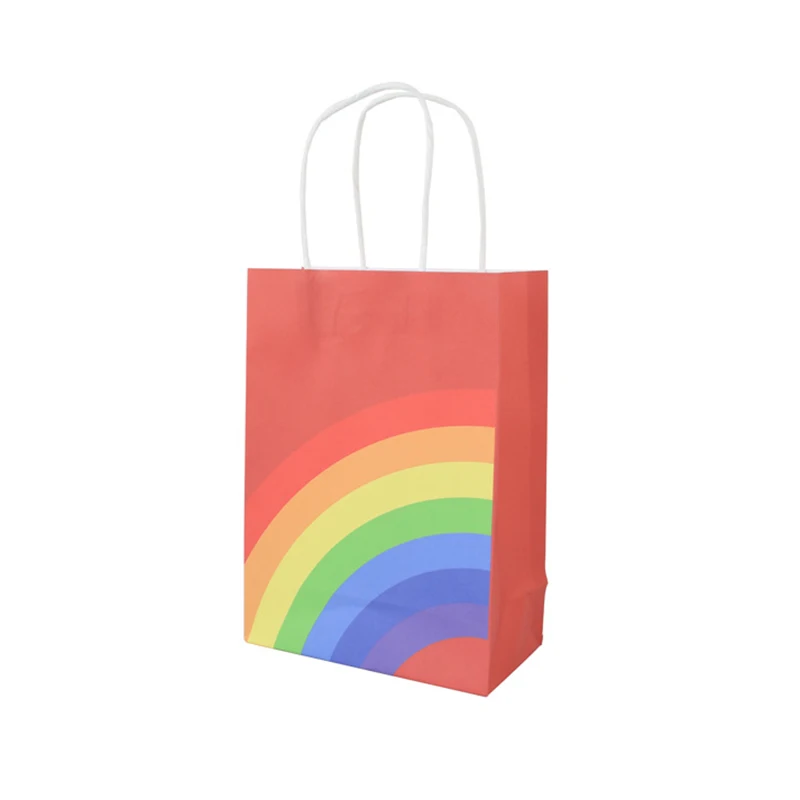 8/16 stücke Kraft Papier Geschenk Taschen Regenbogen Hochzeit Gunsten Candy Box Cookie Verpackung Handtasche Weihnachten Geburtstag Hochzeit Party liefert – Detail 14