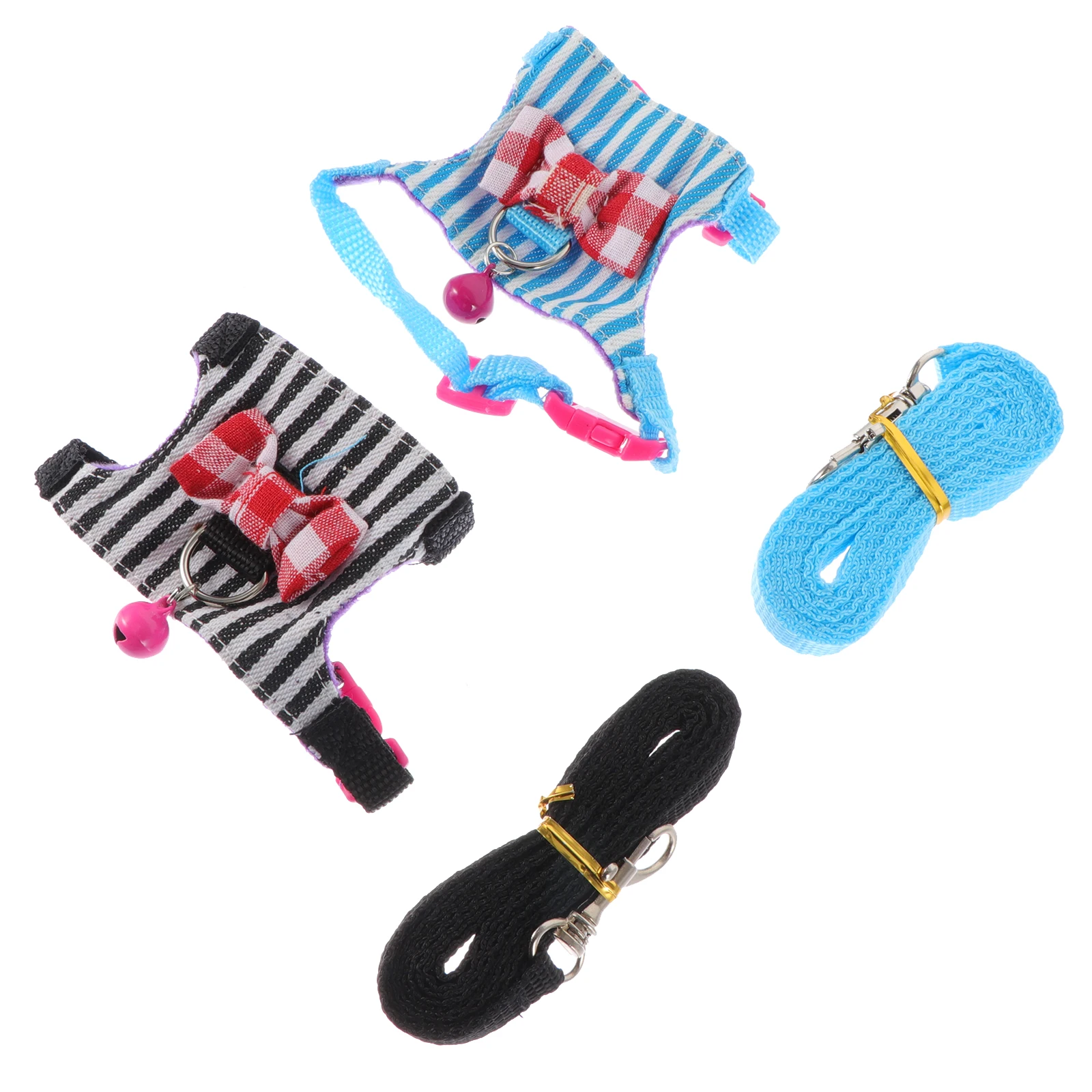 مجموعتان من حزام الهامستر المريح والمقود، مادة ناعمة قابلة للتنفس، معدات سفر آمنة للحيوانات الأليفة قابلة للتعديل #3