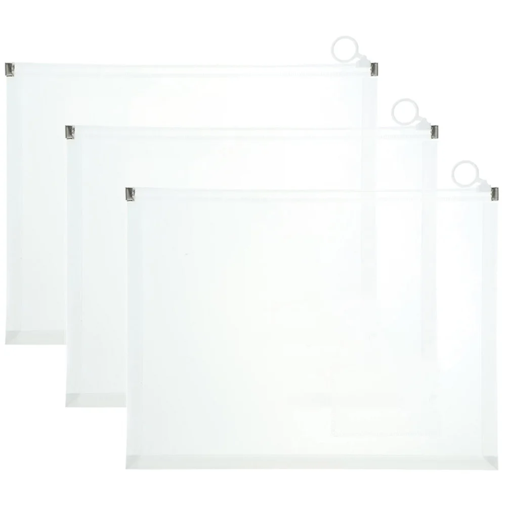 

3 шт. прозрачный органайзер для документов формата А4, полипропиленовая пластиковая папка для файлов, большая вместительная водонепроницаемая сумка для хранения документов, офисная сумка