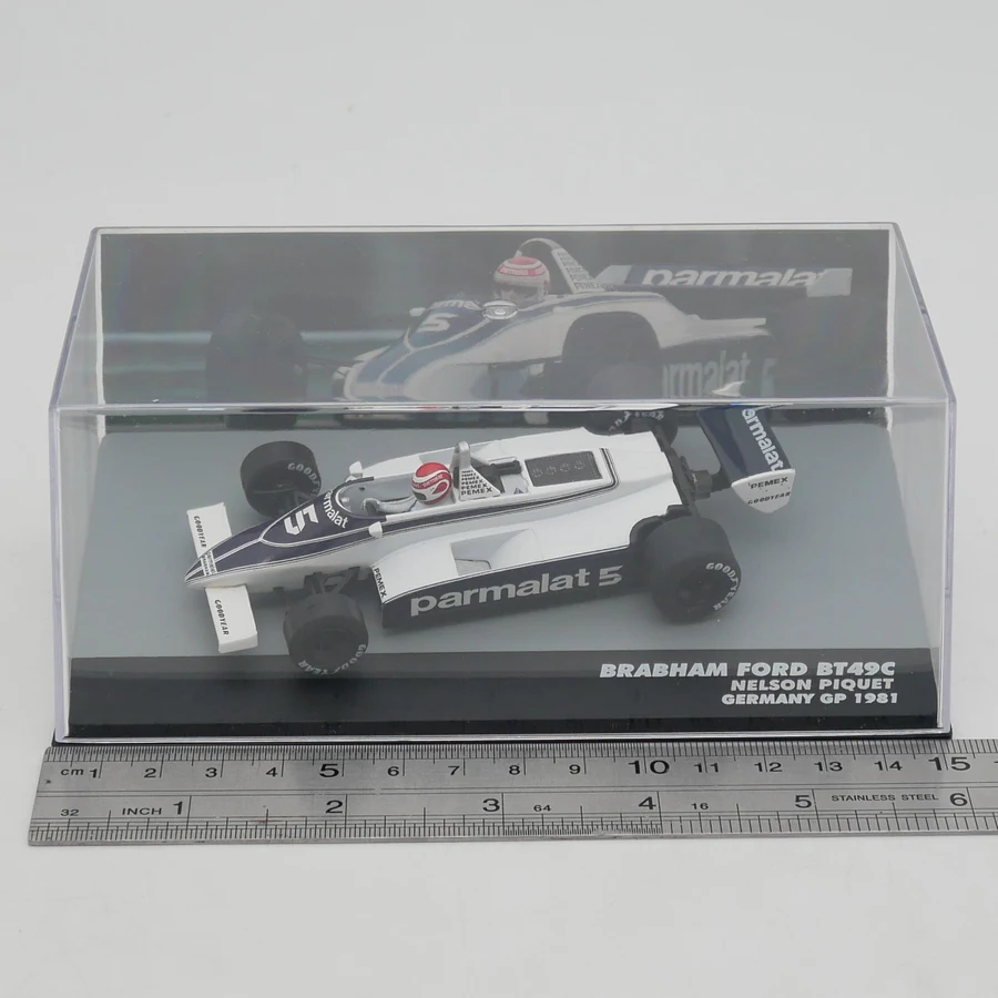 Ixo 1:43 Racing Brabham Ford BT49C 1981 NELSON PIQUET Diecast Car Model Metal Toy Vehicle