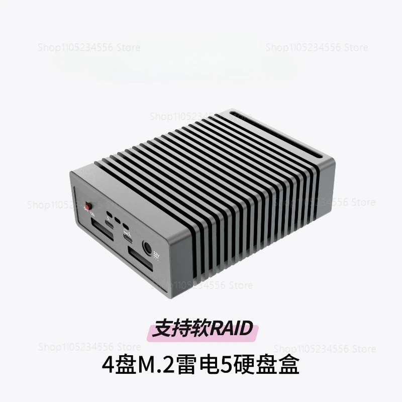 

Thunderbolt 5 80Gbps 4 Bay NVMe M.2 SSD External Enclosure Compatible with Thunderbolt 3/4/5 Hard Drive Enclosure