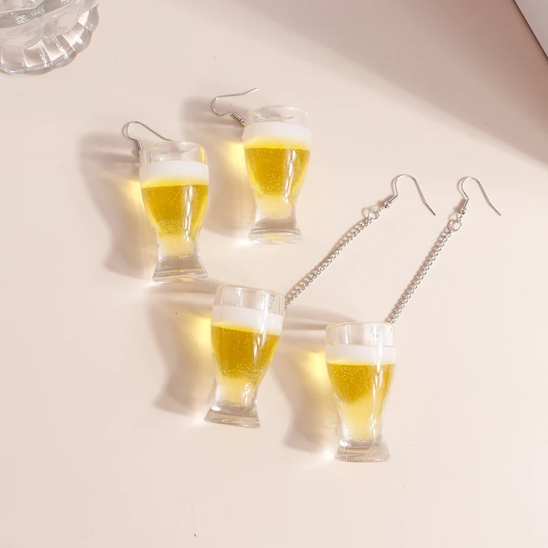 Modische Bierkrug-Ohrhänger für Frauen, Sommer-Getränkeflaschen-Ohrhänger, Party-Schmuckgeschenke für Mädchen – Detail 15