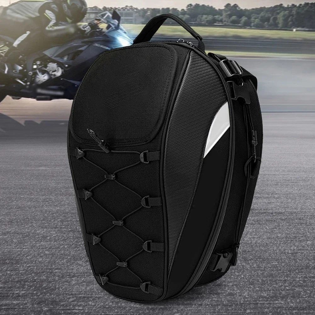 Dual Use Waterproof Helmet Bag Motorcycle Tail Bag 30L-40L Rear Seat Bag Large Capacity Rider Backpack Motorbike Accessories