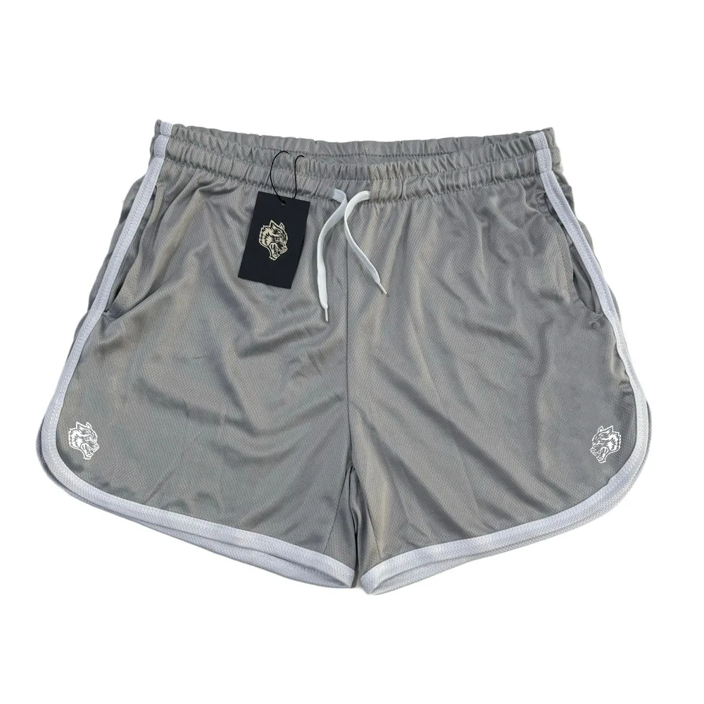 WOLVES New Men\'s Casual Beach Shorts Gym Fitness Jogging Exercise Short Pants Retro Breathable Quick Drying Elastic Swim Shorts
