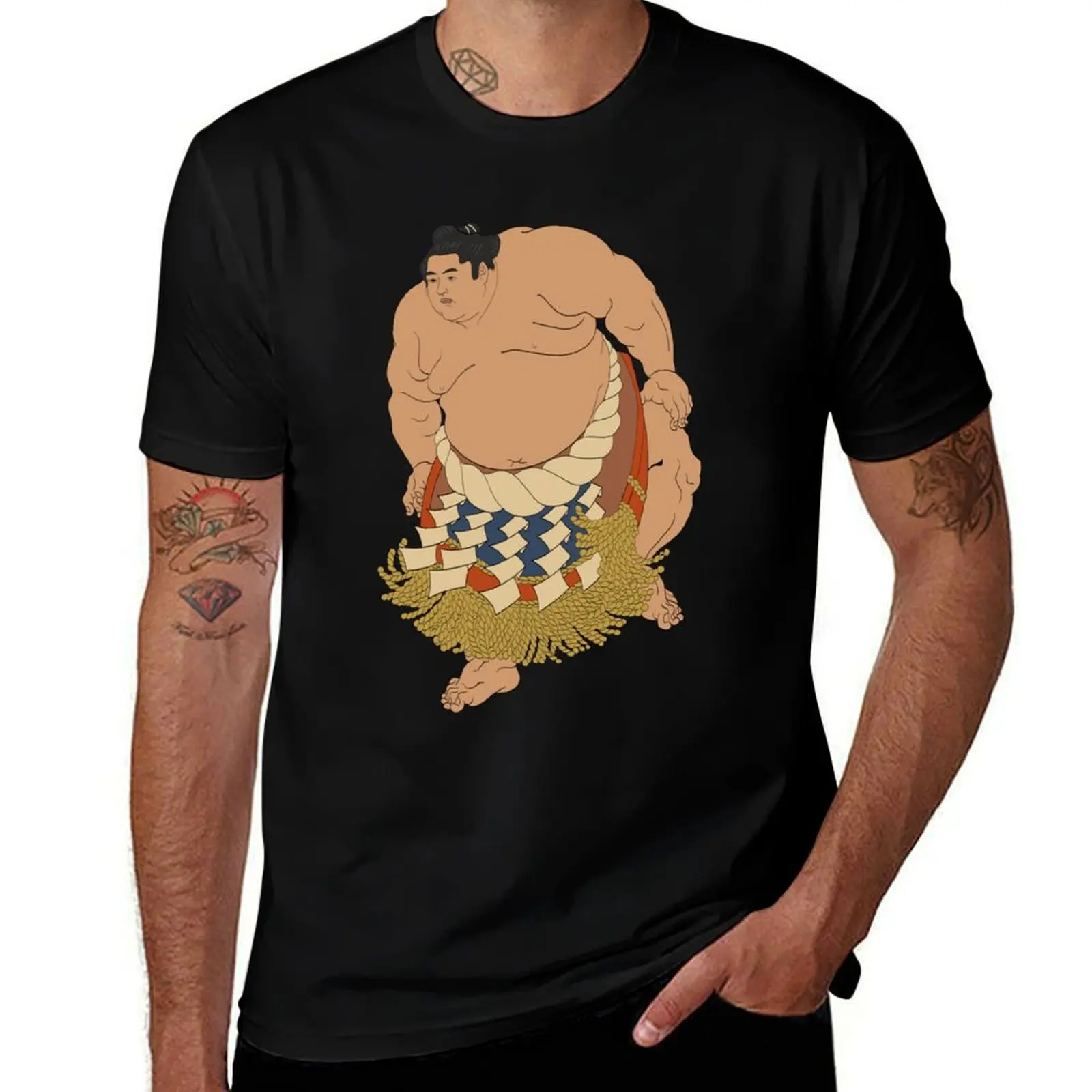 Sumo Wrestler Traditional Japanese Vintage T-Shirt man tshirt t shirts for man cotton t shirt man cotton T-shirt