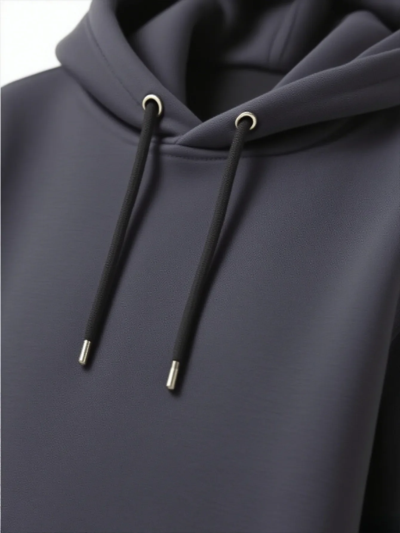 Men's Loose Fit Hooded Sweatshirt 270g, Black Streetwear Pullover, American Style Casual Hoodies, Suitable for Winter Seasons