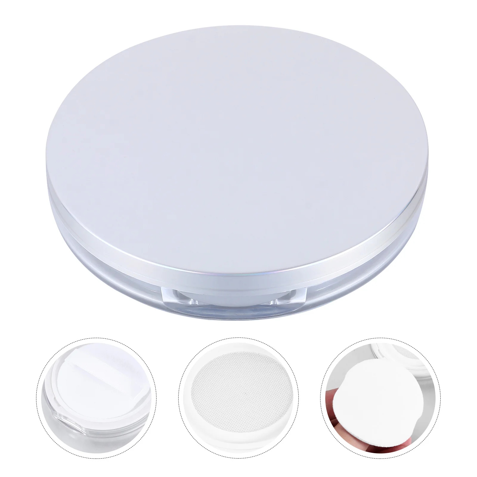 

2pcs Empty Powder Box Portable Loose Powder Case For Travel Lightweight Makeup Container Dispenser Skin Care Tool Organizer
