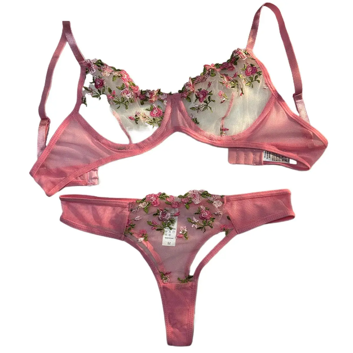 

Floral Ropa Intima De Mujer Lenceria Women Lingerie Set Sexy Exotic See Through Bra And Panty Sets Embroidery Tangas Briefs Sets