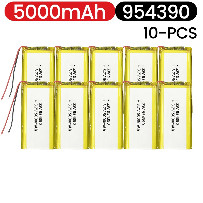 3.7V 5000mAh 954390 Lithium Polymer I Ion Rechargeable Battery for Bluetooth Speaker Air Purifier Handheld Beauty Instrument