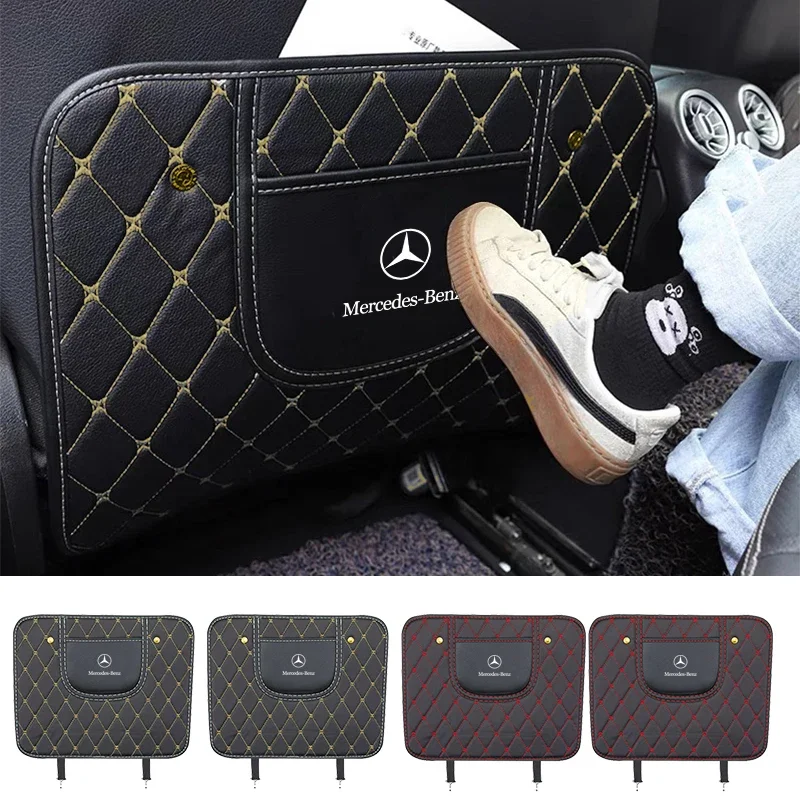 

Кожаный защитный чехол для спинки автомобильного сиденья с защитой от царапин для Mercedes Benz W124 W126 W140 W168 W169 W176 W220