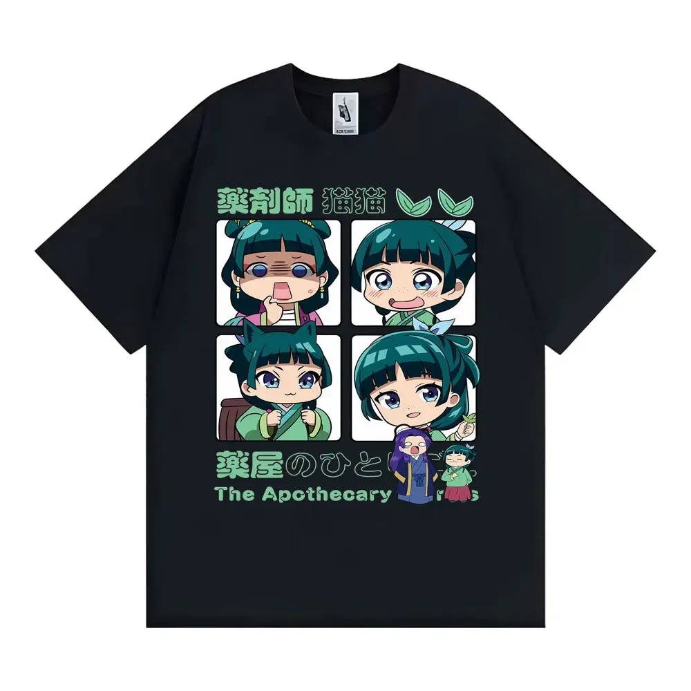 

Manga Pharmacist Diarygraphic T-shirt for Womencute and Fashionable Short-sleeve Japanese Anime T-shirt Breathable Tops