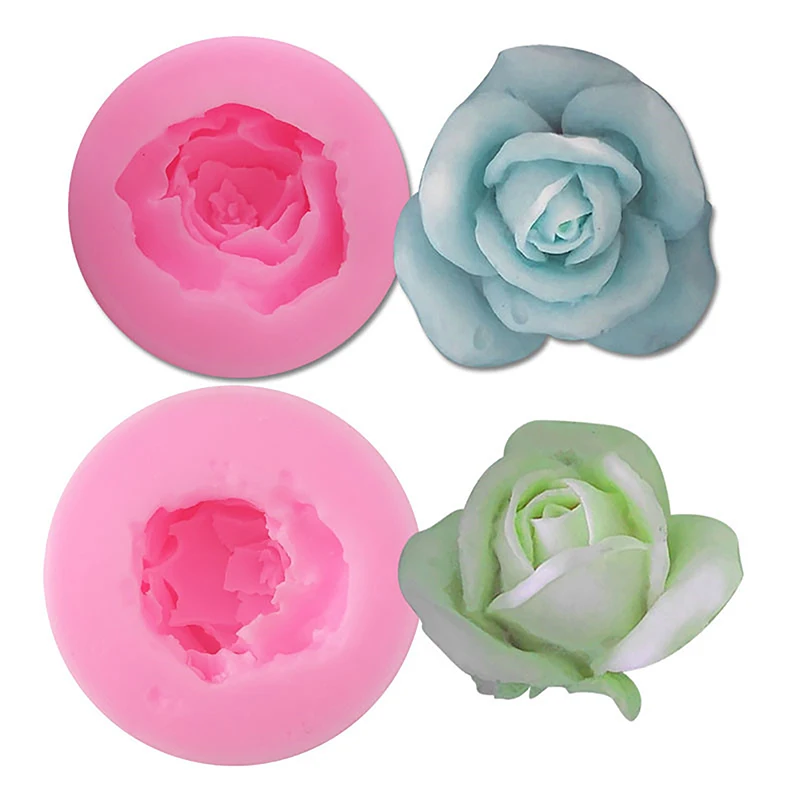 3d Rosen blume Formen weiches Silikon Fondant Kuchen form Seife Eis Schokolade Dekoration Backwerk zeug