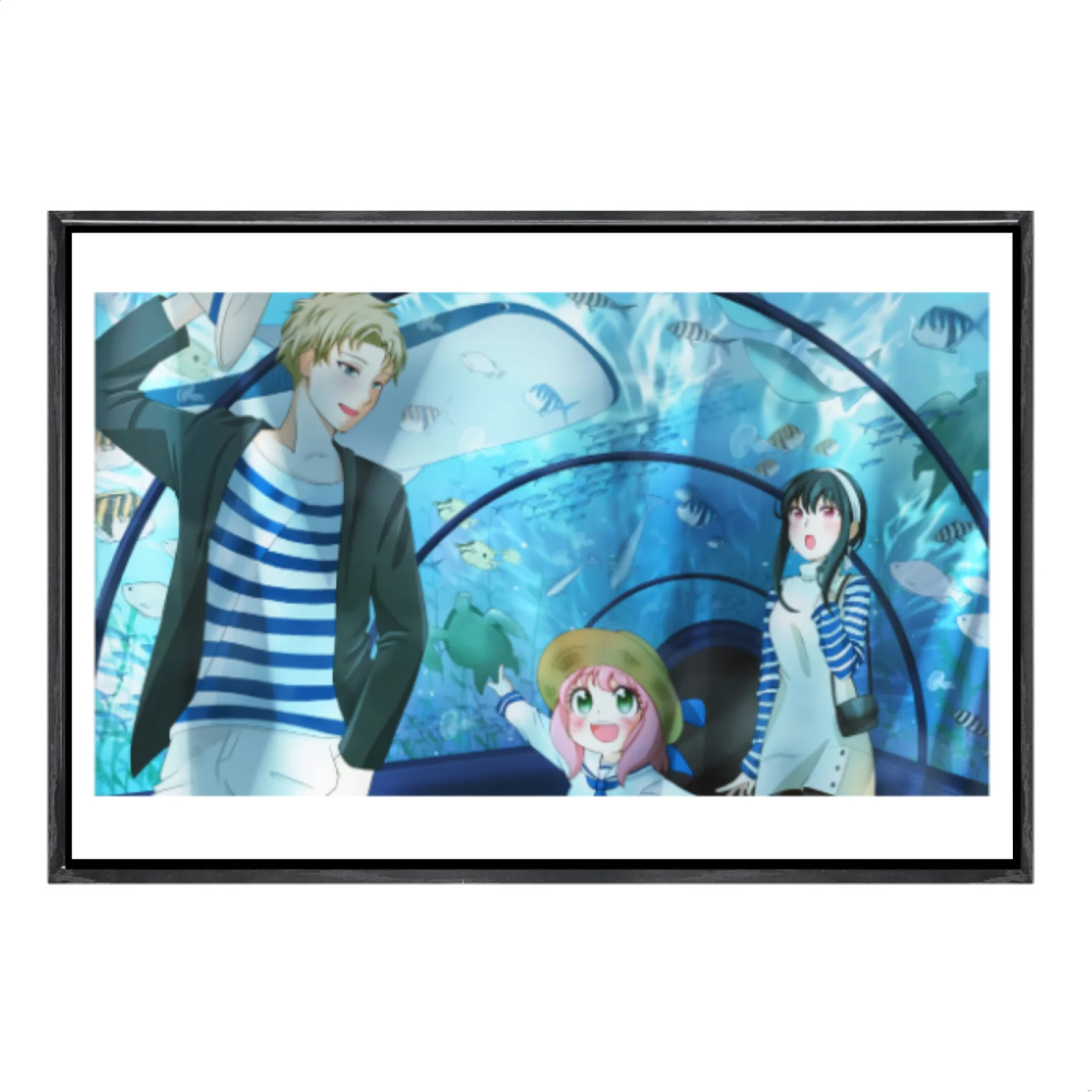 

Японская манга, многоразмерный холст, постер в двойной рамке, настенное искусство, домашний декор Spyx Family для гостиной, спальни