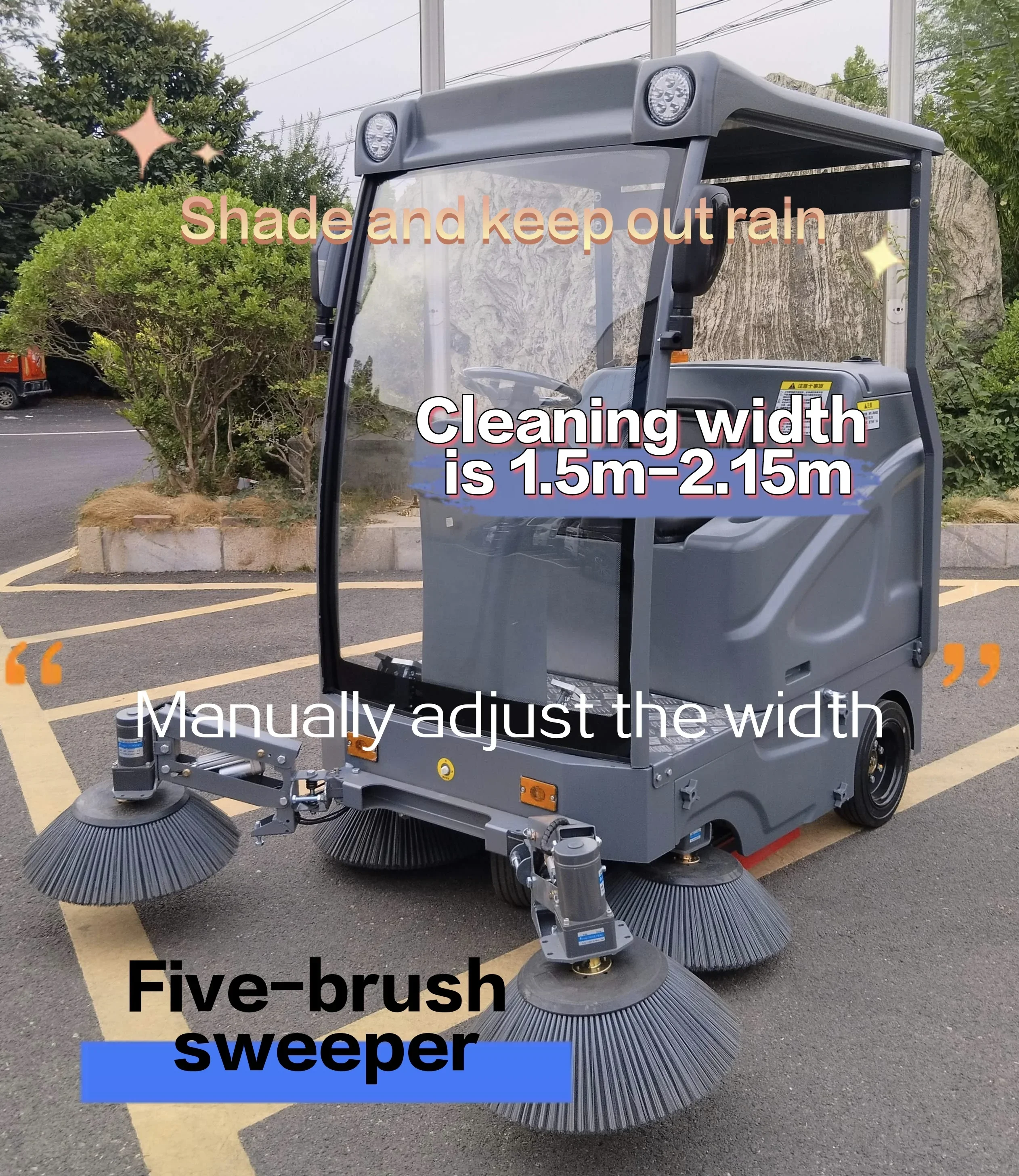 Factory Outlet Mini Multi-Function Ride-On Electric Sweeper Flexible Rechargeable Broom Robot Street Engine Gear Gearbox Floor