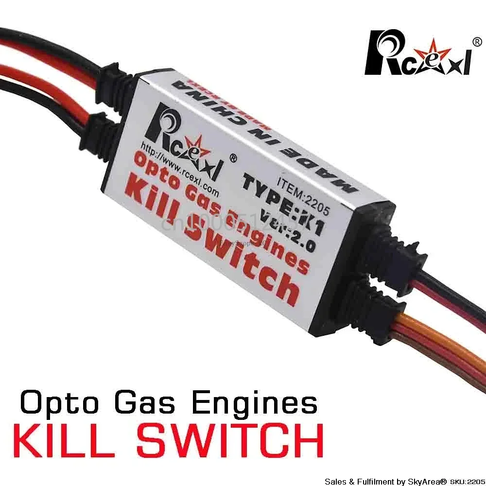 Rcexl Opto Gaz Motoru Öldürme Anahtarı Kapatma Sürüm 2.0 RC Benzinli Uçak için DLE Engieen Sabit Kanat Düzlem