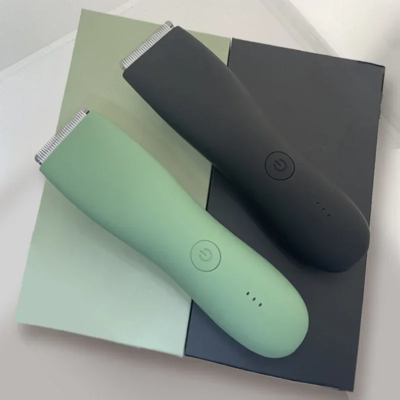 Триммер для волос на теле, бритва для мужчин, триммер с шариками для паха, лобка, сменное керамическое лезвие, грумер, электрическая бритва, водостойкая клипса