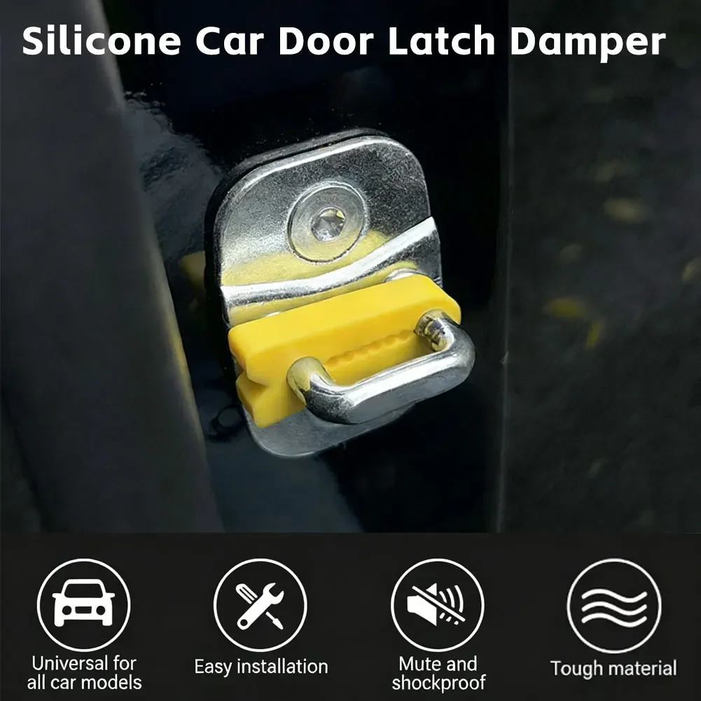 

Soft Silicone Auto Door Lock Damper Buffer Pad Shock Absorber Anti Noise Soundproof Gasket Protection Sticker Accessories Kit