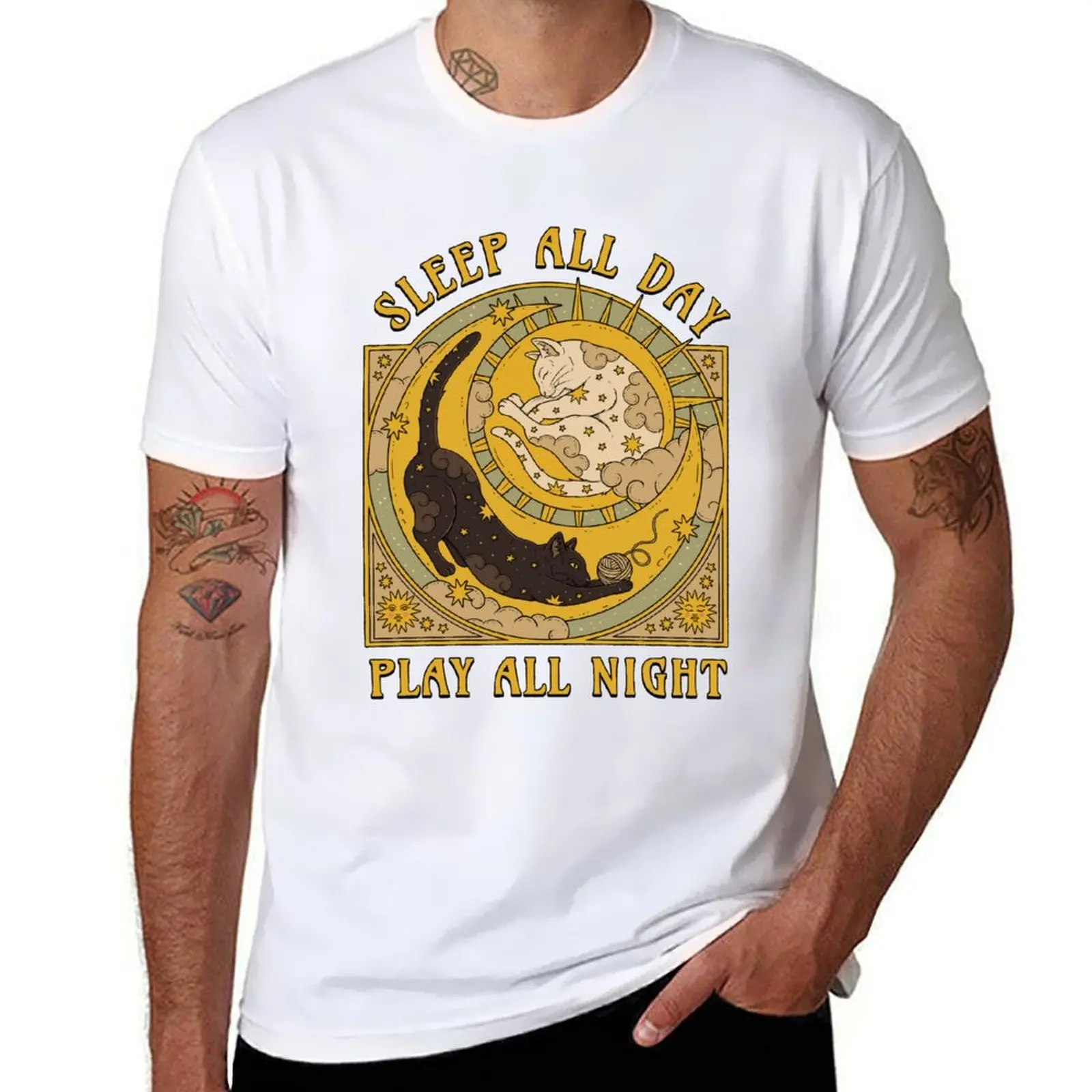 

Sleep all Day, Play all Night T-Shirt t shirts for man slim fit t shirts for man graphic tees man t shirt cotton T-Shirt