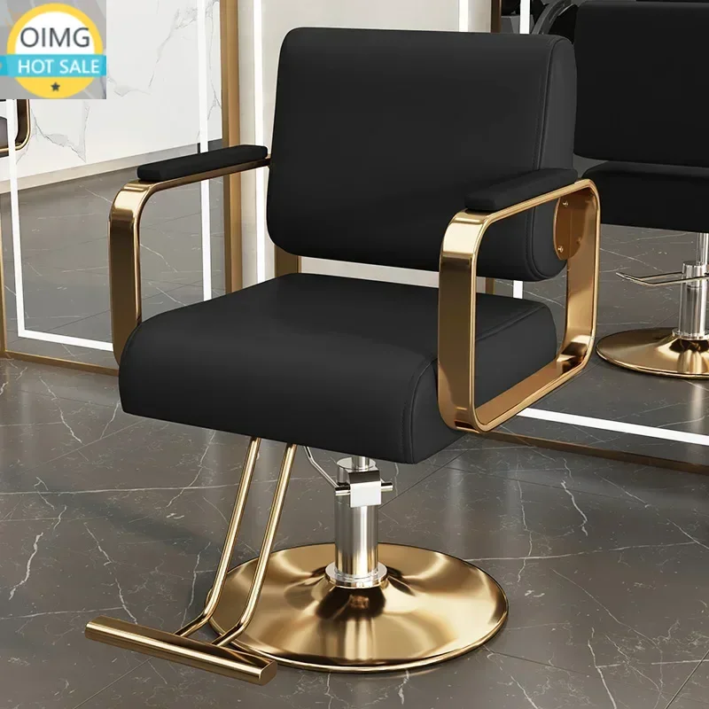 Luxury Barbershop Barber Chair Personalized Gold Swivel Designed Barber Chair Beauty Salon Cadeira De Barbeiro Furniture