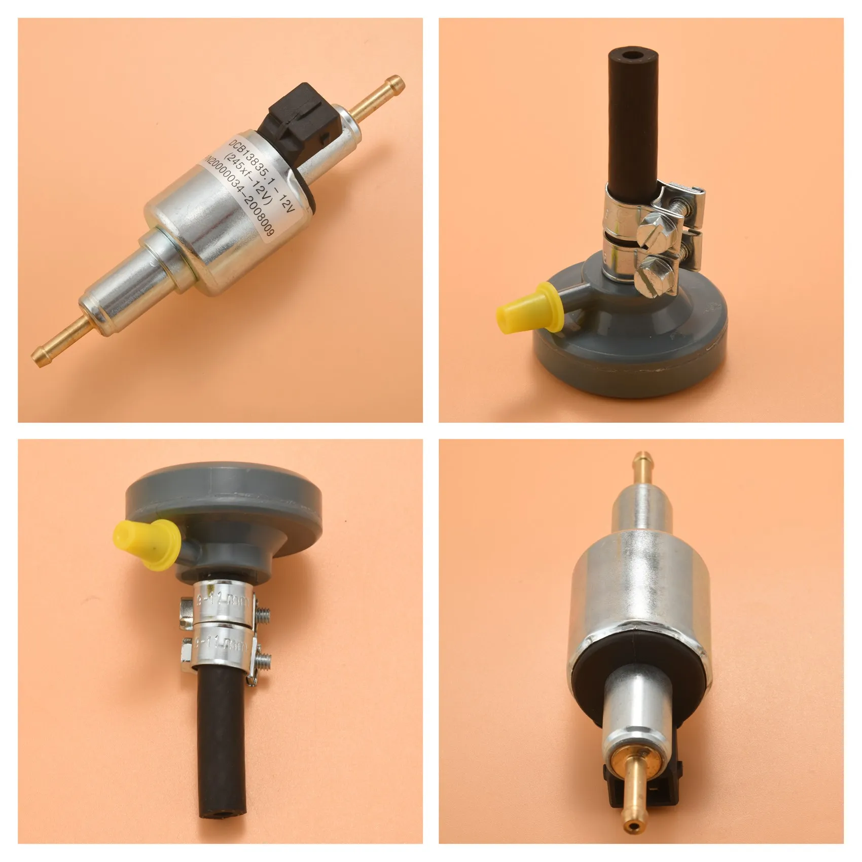 Bomba de Combustible para Calefactor DP30 de 12V con Amortiguador 86115A 86115B, Reemplazo para Calefactor Webasto