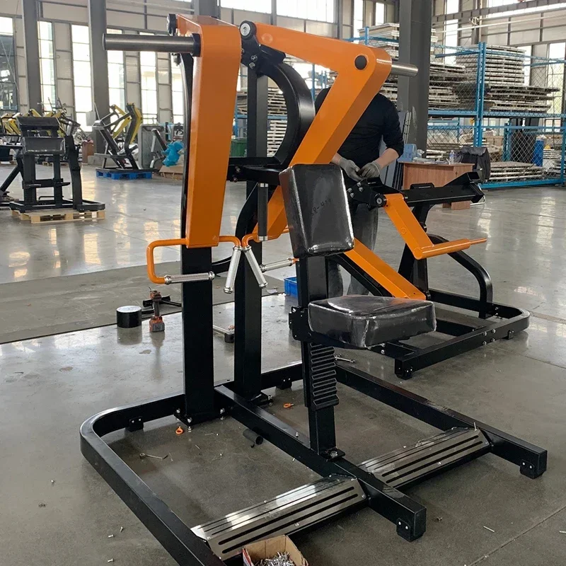 

-Commercial Low Row Machine Professional Seated Low Row Gym Use Plate Loaded Strength Training Low Row Machine