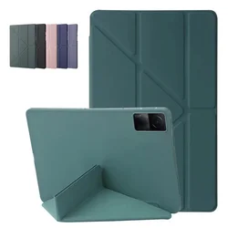 Redmi 패드 SE 케이스 용 Coque Funda Xiaomi Redmi 패드 SE 케이스 접이식 스탠드 커버 용 11 인치 PU Leaher 소프트 백 타블렛 커버