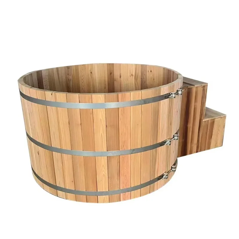 6-Year high-quality wooden hot tub Wooden fired tub Spa hot water