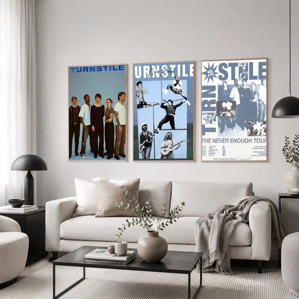 Band Turnstile Poster Classic Poster HD Art Sticky Wall Waterproof Home Living Room Bedroom  Aesthetic Decoration