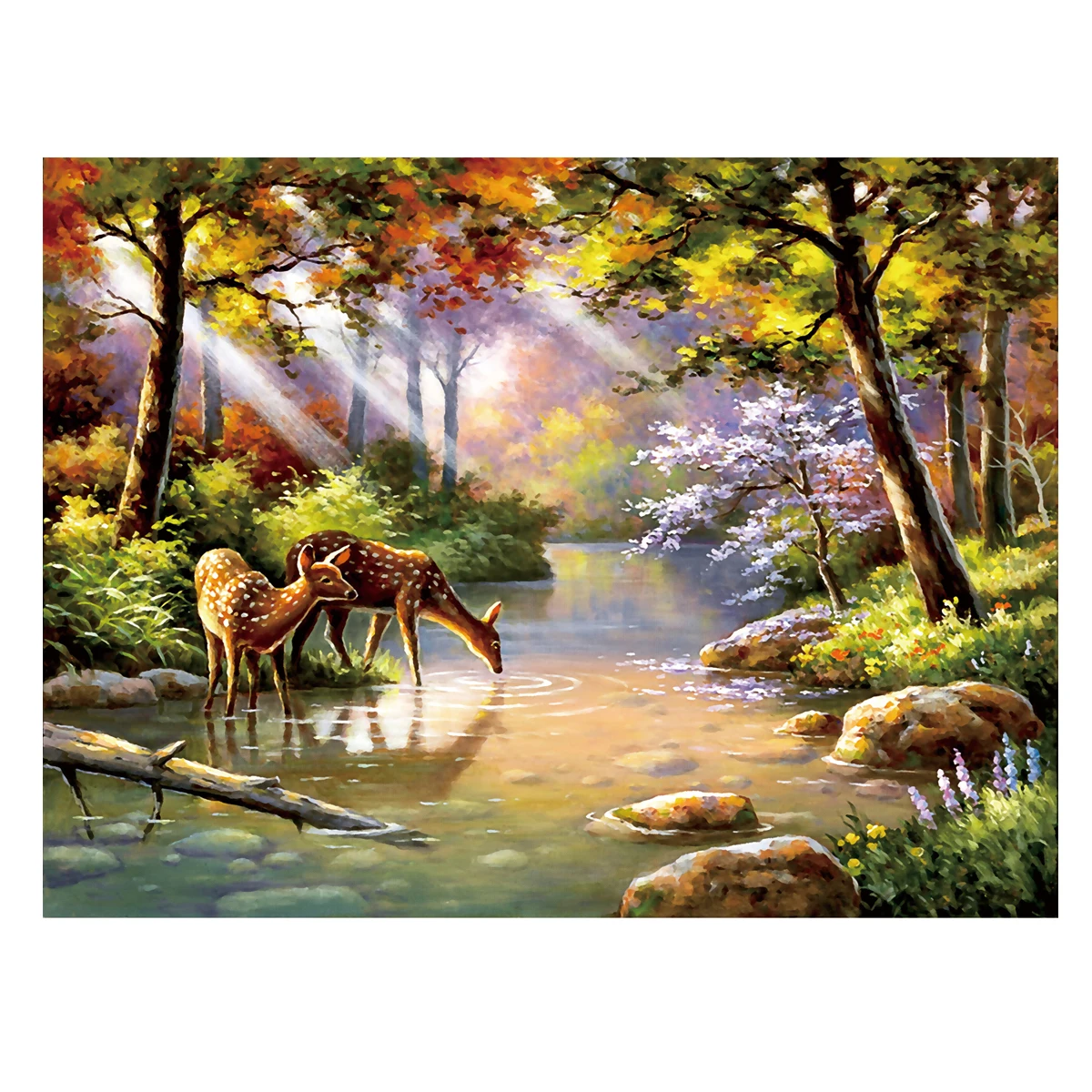 Kits de punto de cruz de ciervo del bosque, decoración del hogar, pintura de paisaje, 11CT, bordado hecho a mano impreso, conjunto de manualidades, patrón de animales