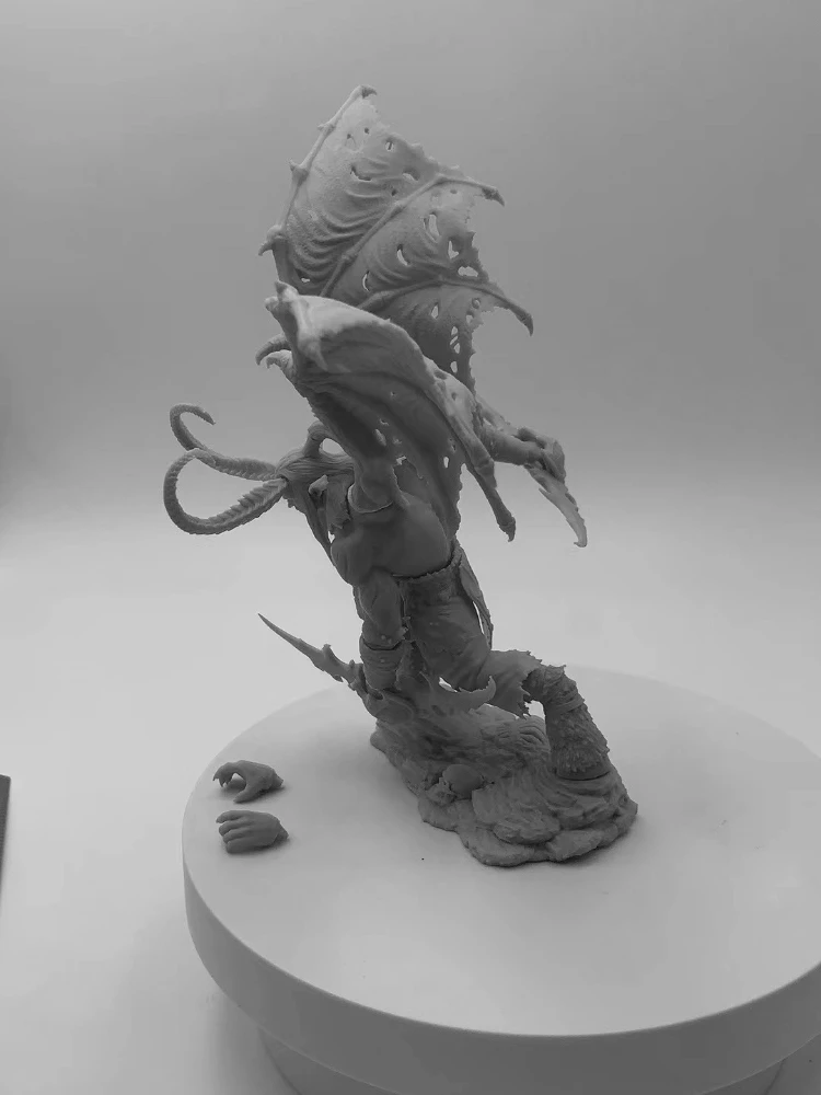 Soldat l\'inventaire en résine, échelle 1/24, kit de jeu Rick, chasseur de démons, statue Kokor, cadeau non assemblé, non peint, livraison gratuite