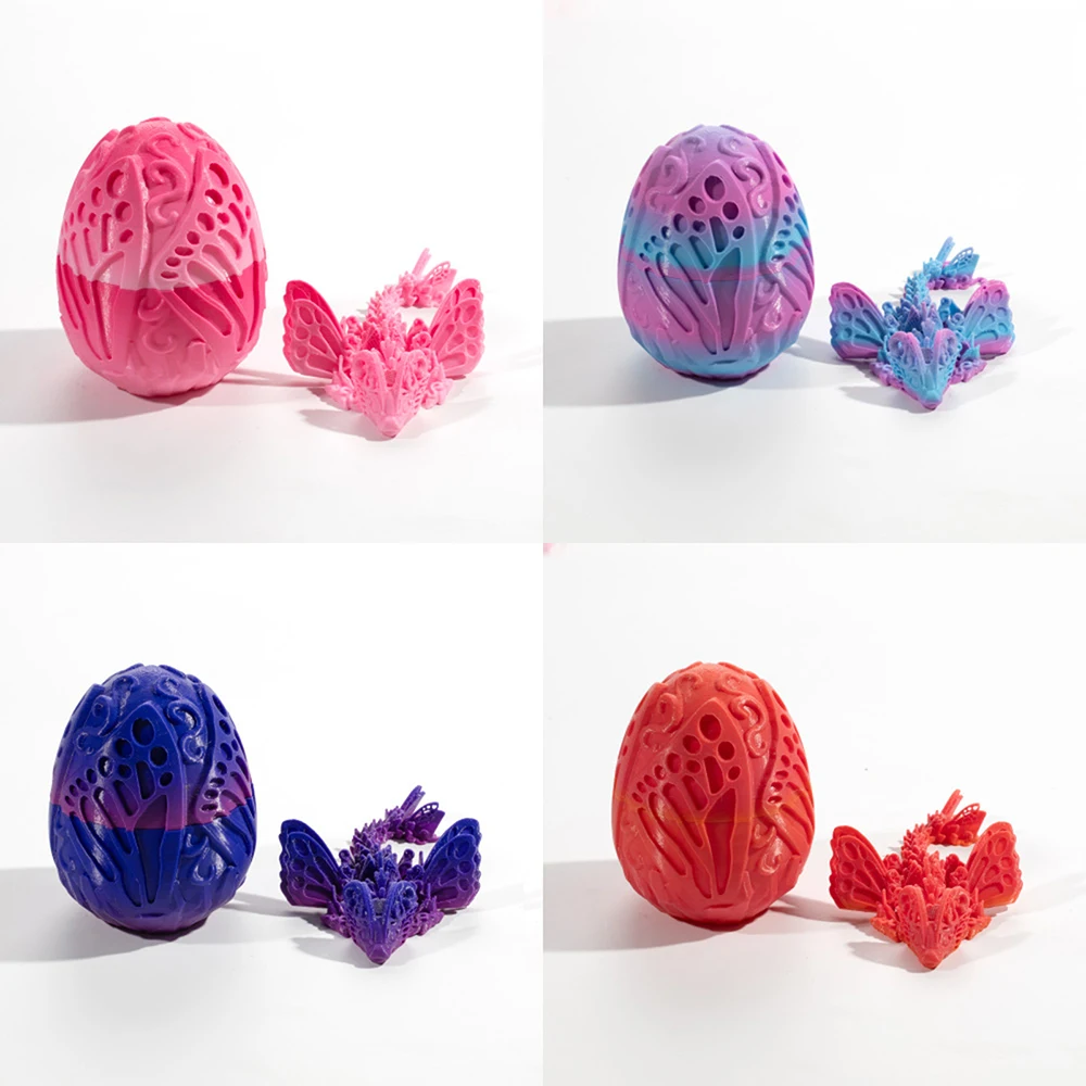 Juego de huevos de juguete de dragones y mariposas personalizados, modelo decorativo artesanal resistente para sala de estar y dormitorio