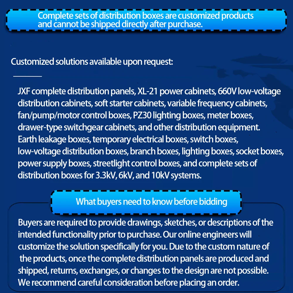 Complete set of distribution boxes single-phase 220V indoor switch box for home use customizable finished product