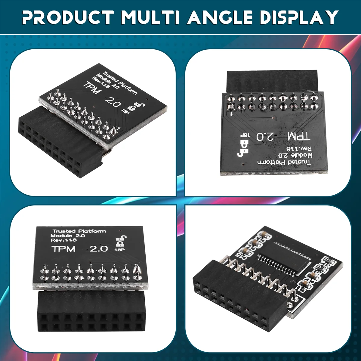 Módulo de seguridad TPM2.0 para placas base As.Rock LPC de 18 pines Módulo TPM