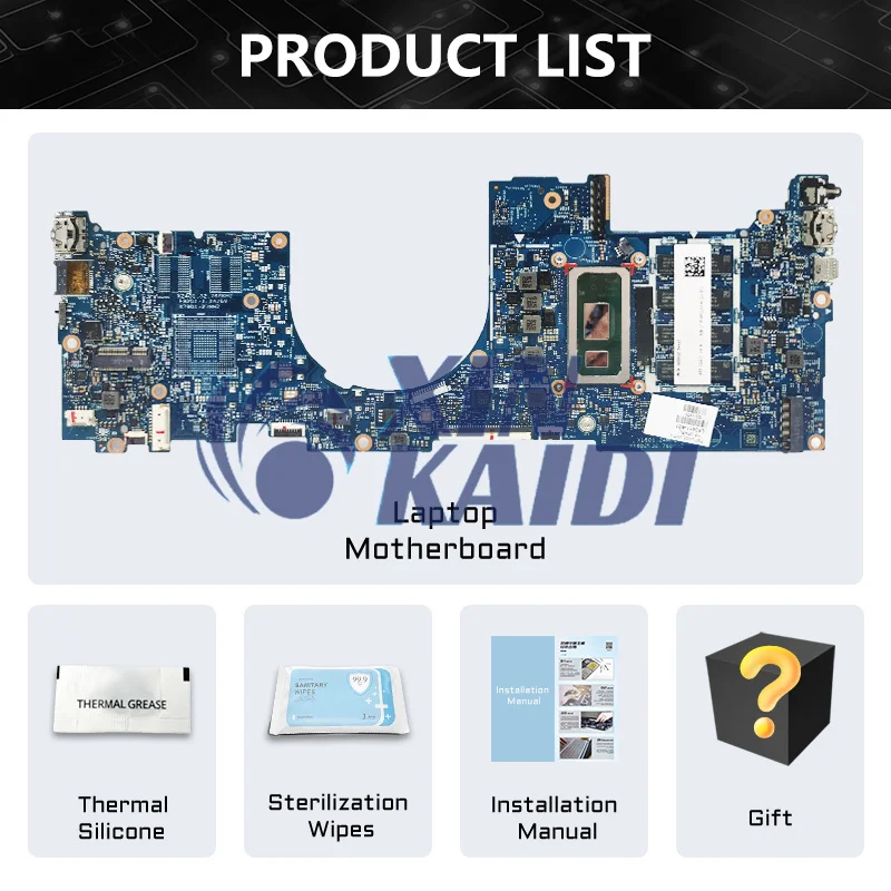 Para la placa base del ordenador portátil HP 13-AQ 18744-1 L53413-601 L53411-601 i5 i7 8/10th Gen RAM 8G MX150 2G 100% probado OK