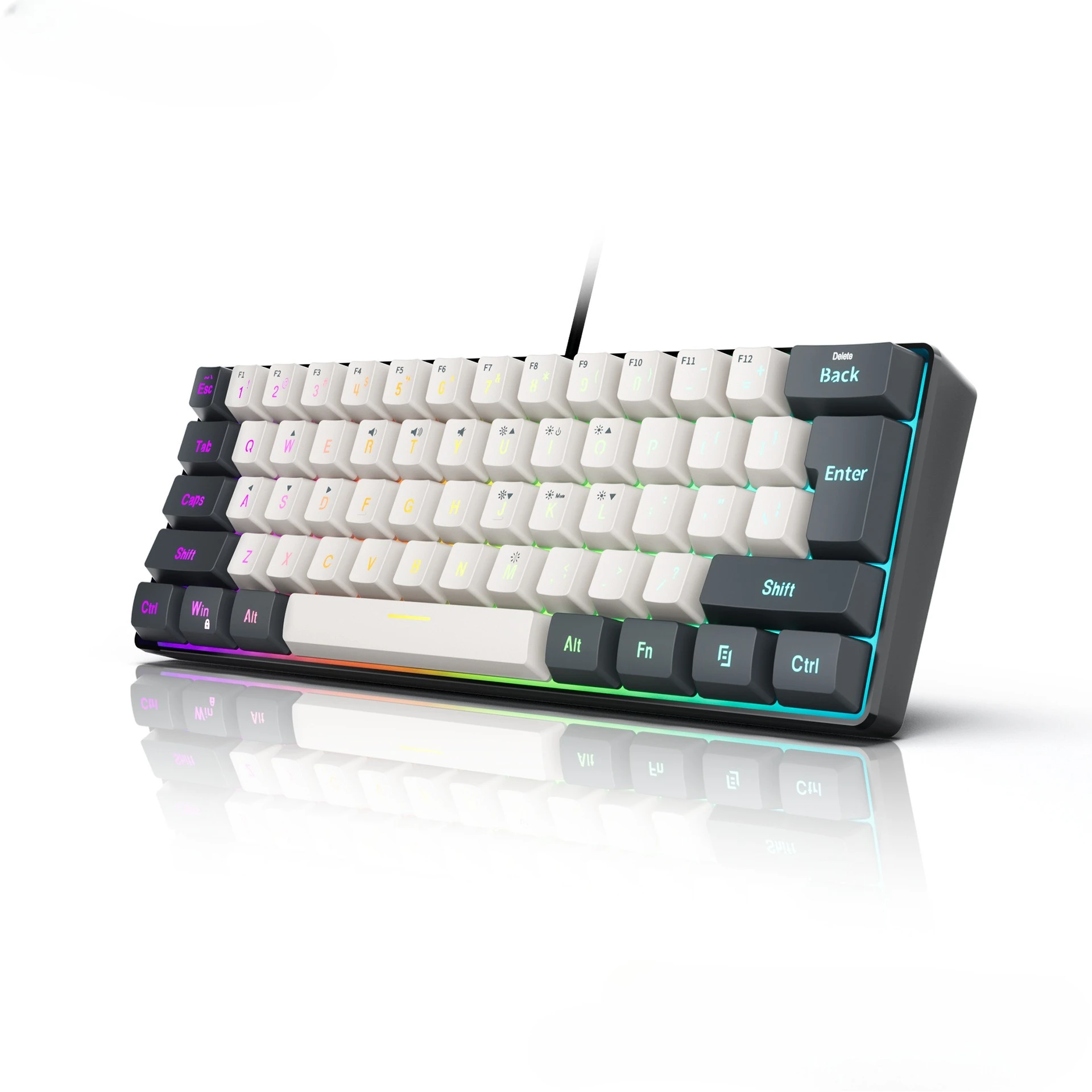 Gaming Keyboards 60% wired keyboard mini RGB Pc Office Accessories Usb Tastatur Teclado Ergonomic Gamer klawiatura gamingowa