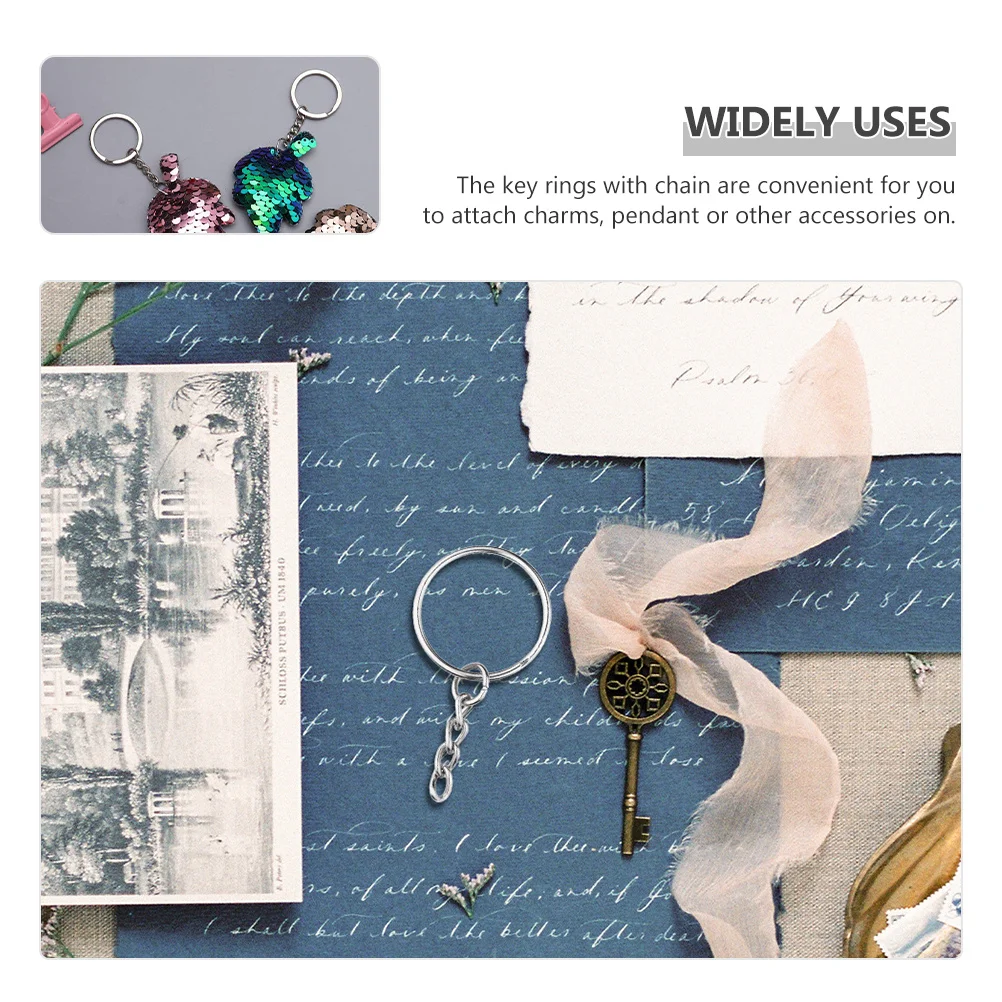 150 قطعة لتقوم بها بنفسك المفاتيح صنع عدة سلسلة مفاتيح من الفولاذ المقاوم للصدأ خواتم المسمار العين دبابيس لصياغة دلايات قلادة المرفقات لوازم