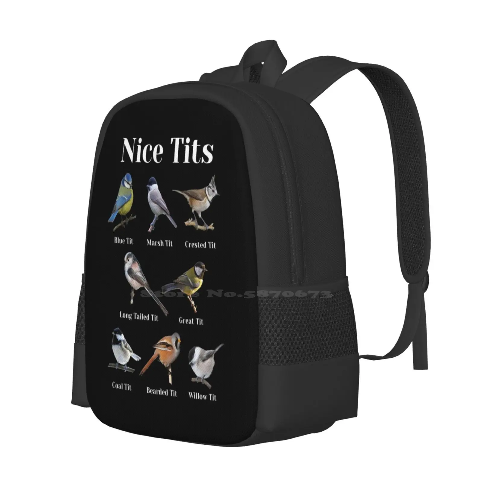 Nice Tits Funny Bird Watching Gift Hot Sale Backpack Fashion Bags Nice Tits Bird Watching Bird Mom Bird Girl Bird Lover Bird