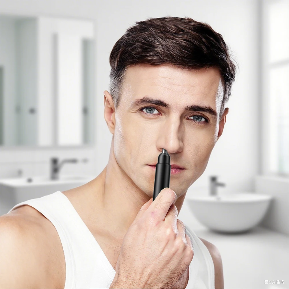 ماكينة تشذيب شعر الأنف والأذن قابلة لإعادة الشحن عبر USB للرجال، تصميم صغير محمول مع شحن سريع، مجموعة أدوات العناية الكهربائية #4