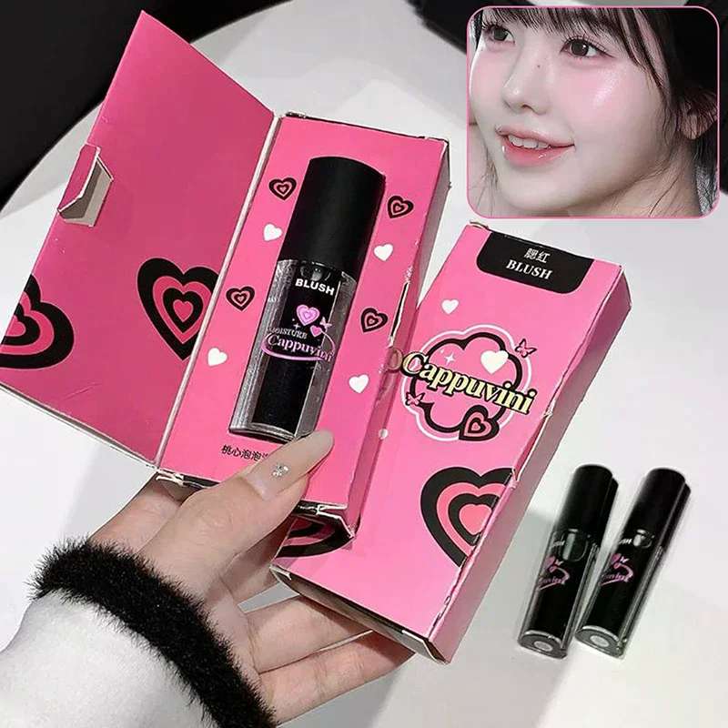 Cappuvini Zwarte Vloeibare Kleurveranderende Blush Lip Eye Cheek Tint Crystal Hydraterende Blusher Transparante Veranderende Gel Rouge Crème