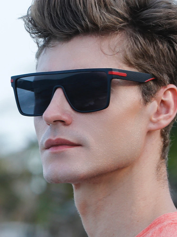 HD Polarisierte Sonnenbrille Männer und Frauen UV400 Sonnenbrille Marke Designer Goggle Spiegel Einteilige Objektiv Brillen – Detail 1