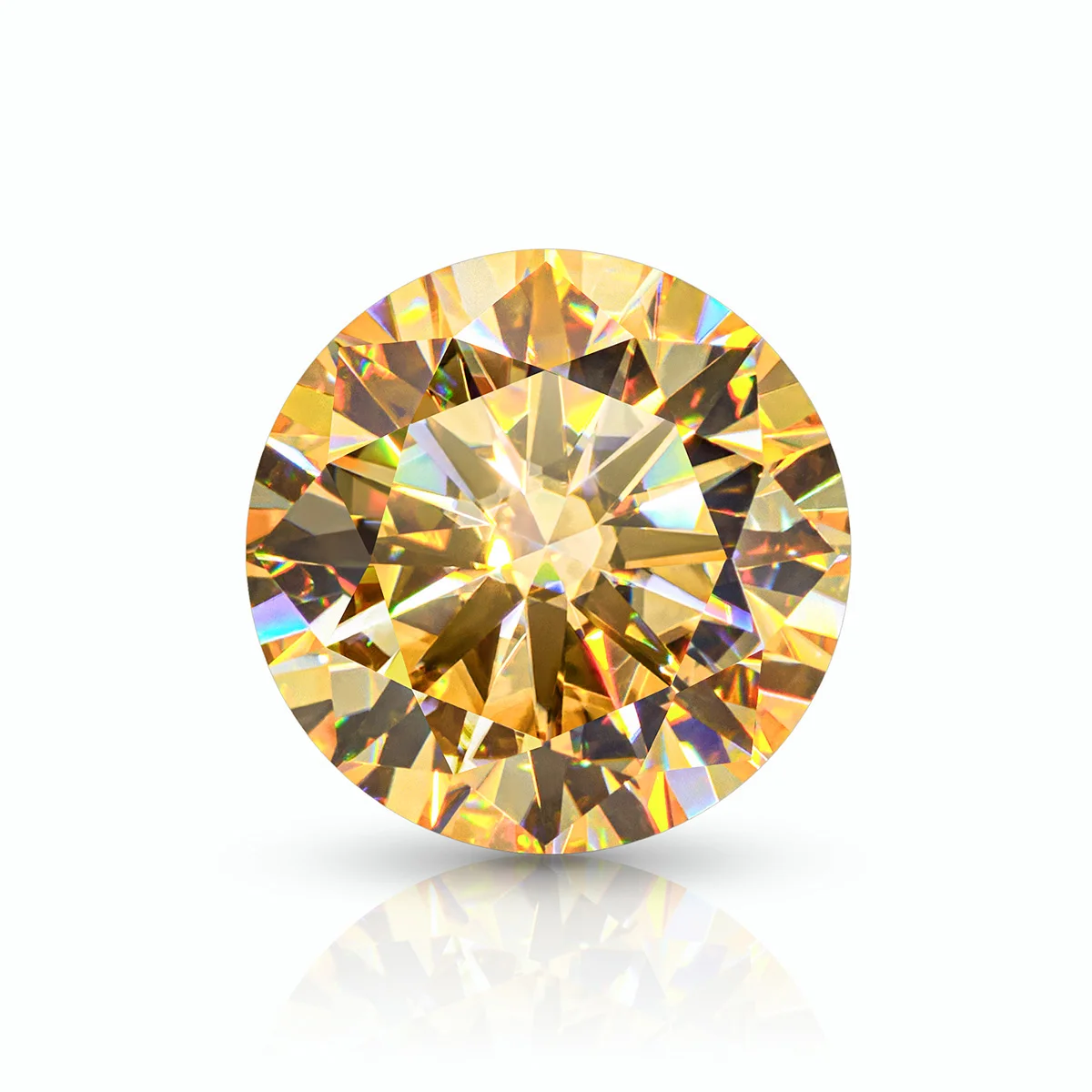 

Loose Gemstones Natural Moissanite Champagne Yellow With Certificate 0.3ct To 6ct Stones Pass Diamond Test For Jewelry Making