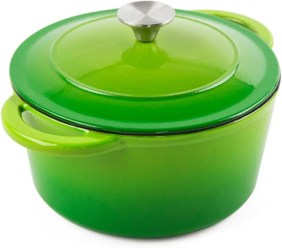 

Cast Iron Dutch Oven for Bread Baking, 2.6QT Dutch Oven Pot with Lid, Aesthetically Pleasing and Easy to Clean, Perfect for Ever