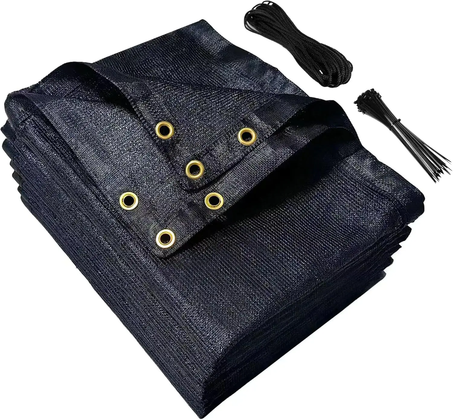 90% Black Sun Shade Cloth 10x20 ft - Fence Privacy Screen, Breathable Mesh Tarp & Serrated Grommets for Garden Plants Outdoor