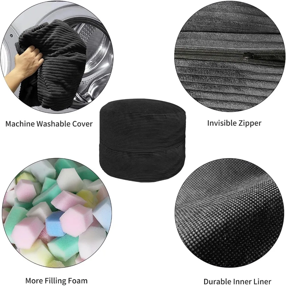 Гигантское кресло-мешок для взрослых — плюшевый чехол из микрофибры длиной 4 фута с пеной с эффектом памяти, съемный и удобный большой диван для отдыха