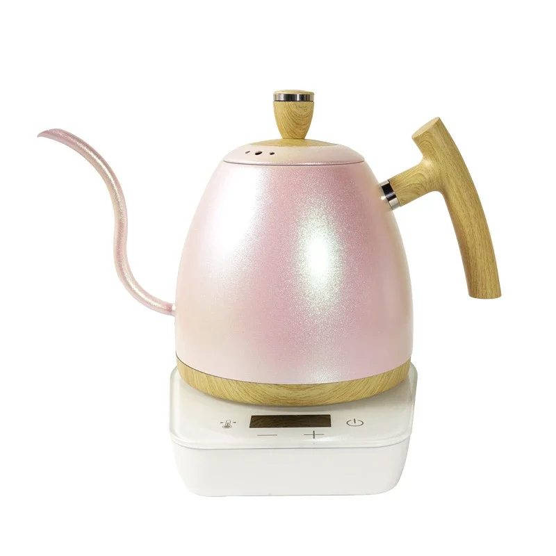 Temperature-controlled hand-washed coffee pot Temperature-adjustable stainless steel slender mouth intelligent electric kettle