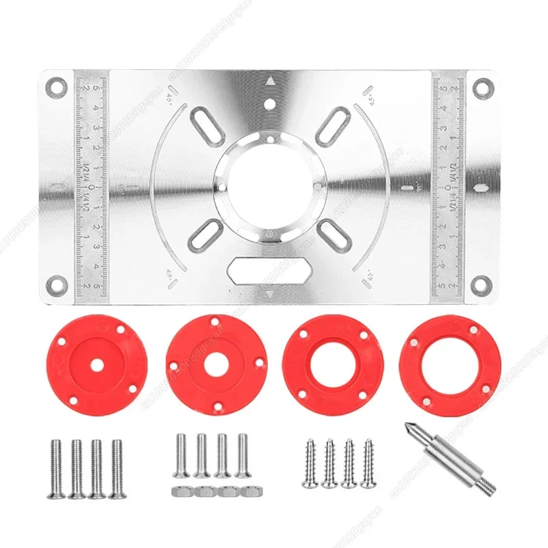 Neue Aluminium Router Tisch Platte für Holzbearbeitung Tisch Top Einsatz Montage Platte Holz Werkzeuge Trimmen Fräsen Maschine