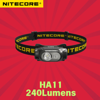 NITECORE HA11 Ultar Lightweight Dual Beam AA Headlamp 240Lumens IP66 Waterproof Headlight