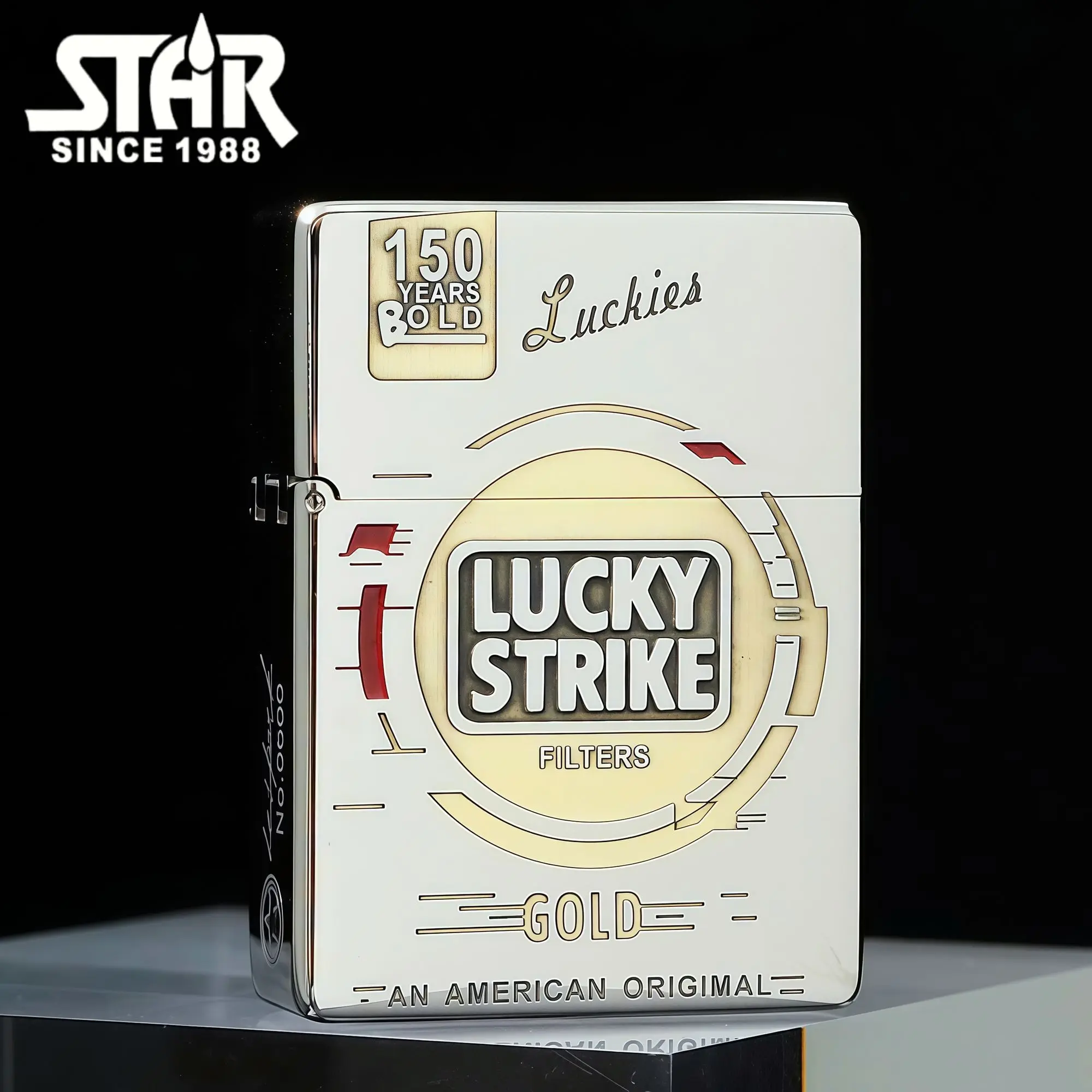 STAR ST9 Nickel Silver Paint Fuel Lighter, Thick Armor Lighter, Cigarette Accessories, Men's Gift