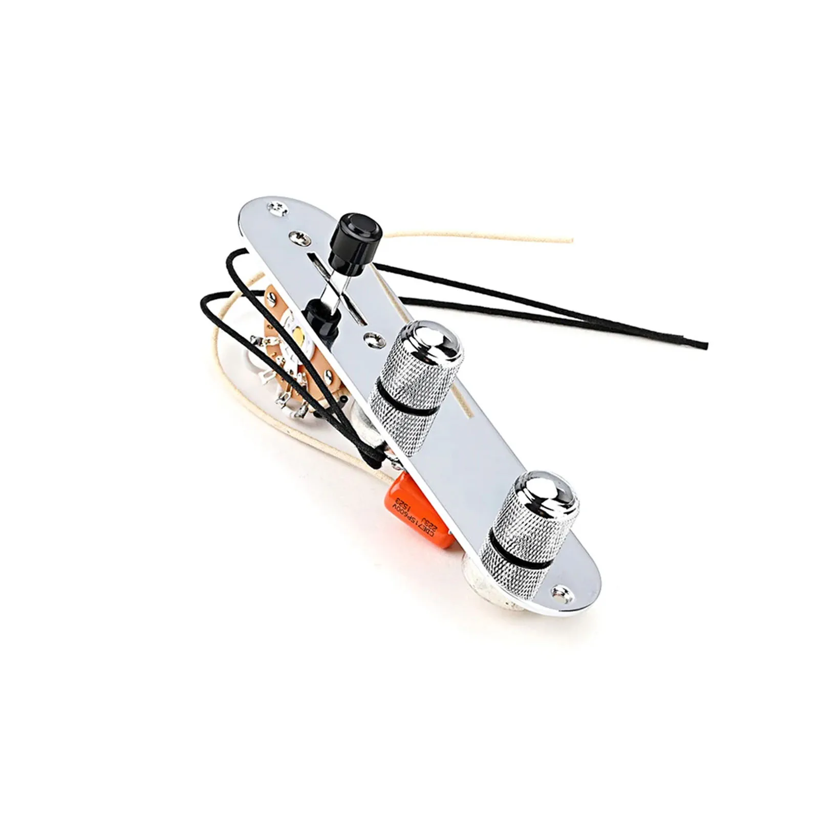 

Iron Plate Line Guitar Parts Loaded Control Plates with 3-Way Switch 3 Knobs Prewired for Fender Telecaster Electric Guitars,